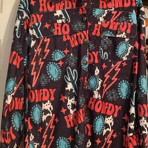 Howdy Western Shirt with Bold Print